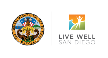 The San Diego County Crest and the Live Well San Diego Logo